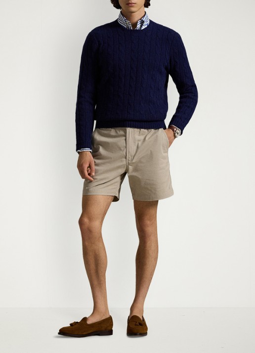 Ralph Lauren Korte broek van katoen met steekzakken  - voorkant 2 khaki tan / beige