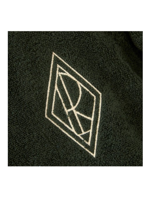 Ralph Lauren Langdon badjas van katoen - unisex - detail 3 donkergroen