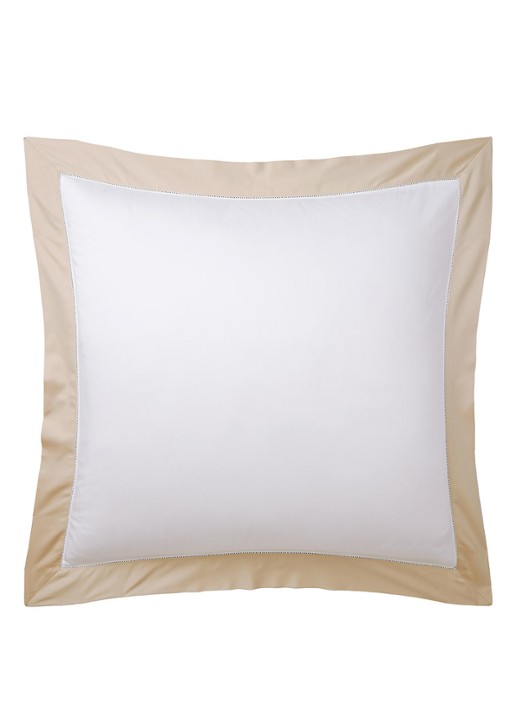Ralph Lauren Langdon kussensloop van katoensatijn 624TC - voorkant 2 creme