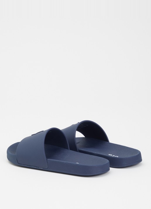 Ralph Lauren Lennon slipper met logo - achterkant 3 donkerblauw