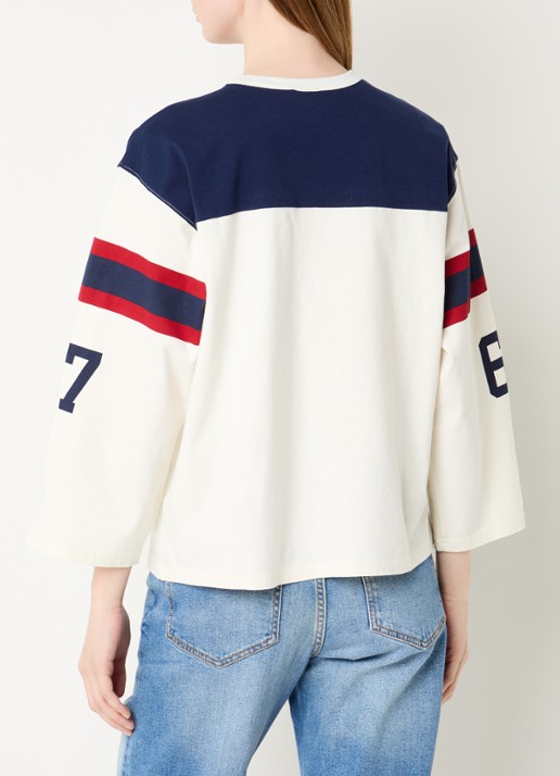 Ralph Lauren Longsleeve met print - achterkant 2 gebroken wit
