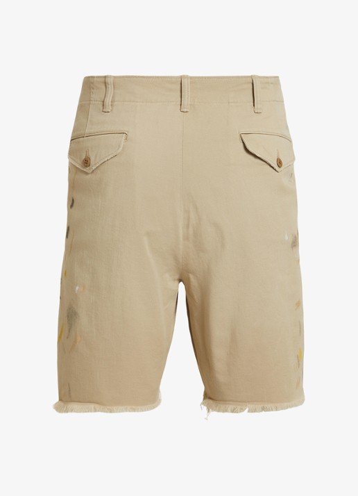 Ralph Lauren Loose fit korte spijkerbroek met gekleurde wassing en print - detail 3 classic khaki / beige