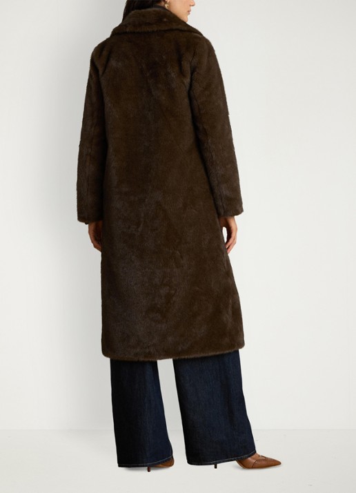 Ralph Lauren Mantel van imitatiebont - achterkant 3 circuit brown / bruin