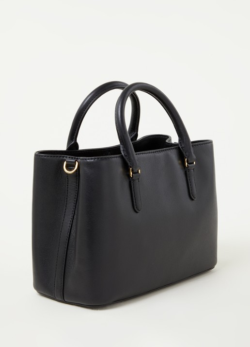 Ralph Lauren Marcy Small handtas van leer - achterkant 4 zwart