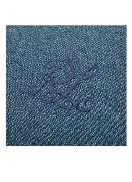 Ralph Lauren Margaret sierkussen van katoen 45 x 45 cm - detail 3 donkerblauw