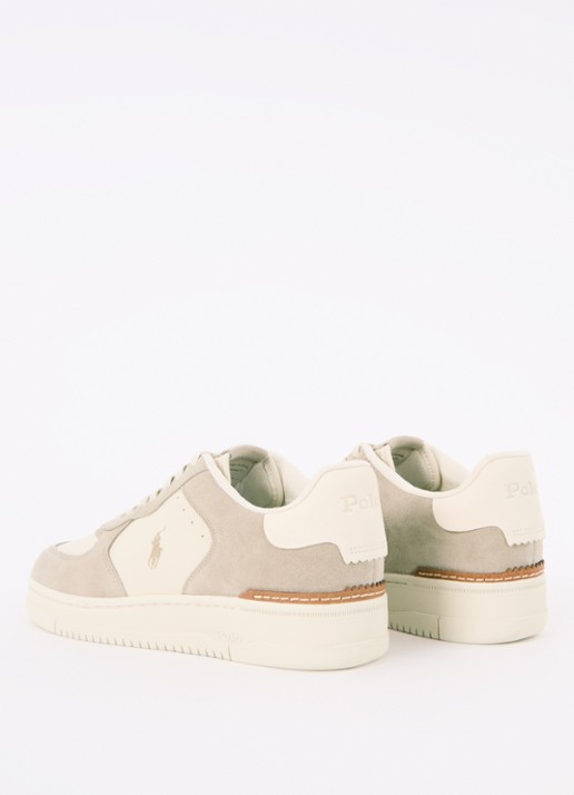 Ralph Lauren Master Court sneaker met leren details - achterkant 5 beige