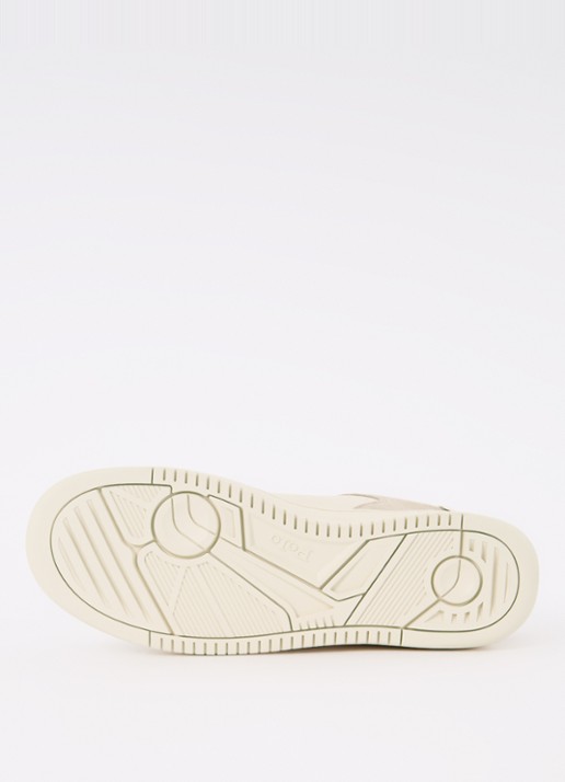 Ralph Lauren Master Court sneaker met leren details - detail 4 beige