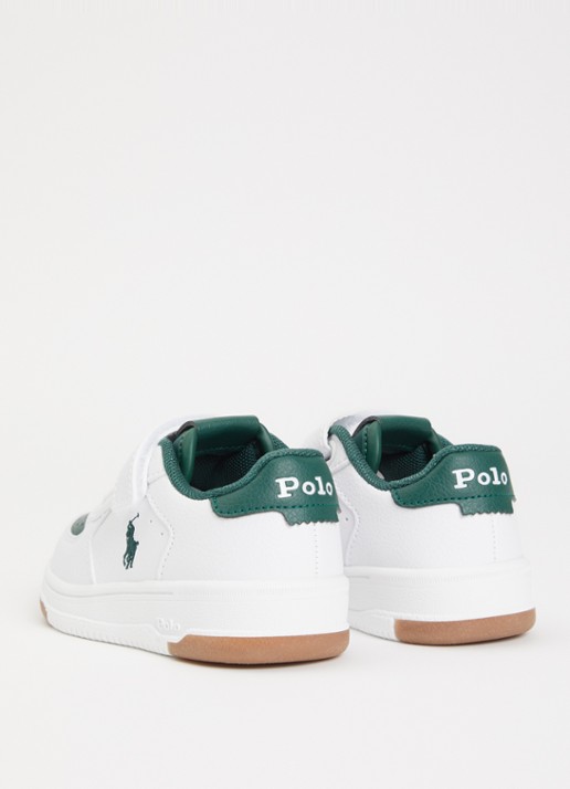 Ralph Lauren Master Court sneaker met logoborduring - achterkant 4 donkergroen