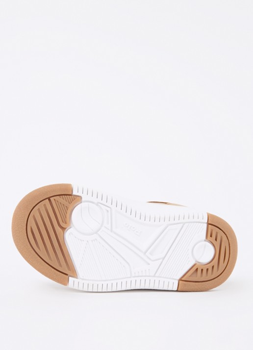 Ralph Lauren Master Court sneaker met logoborduring - detail camel