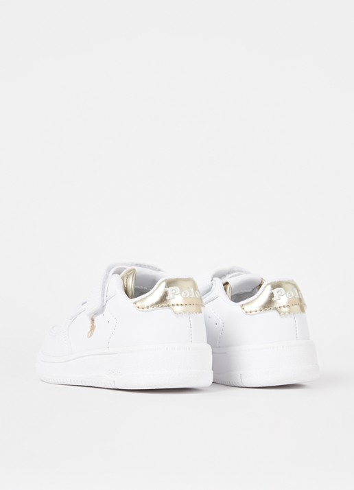 Ralph Lauren Master Court sneaker met logoborduring - achterkant 4 wit