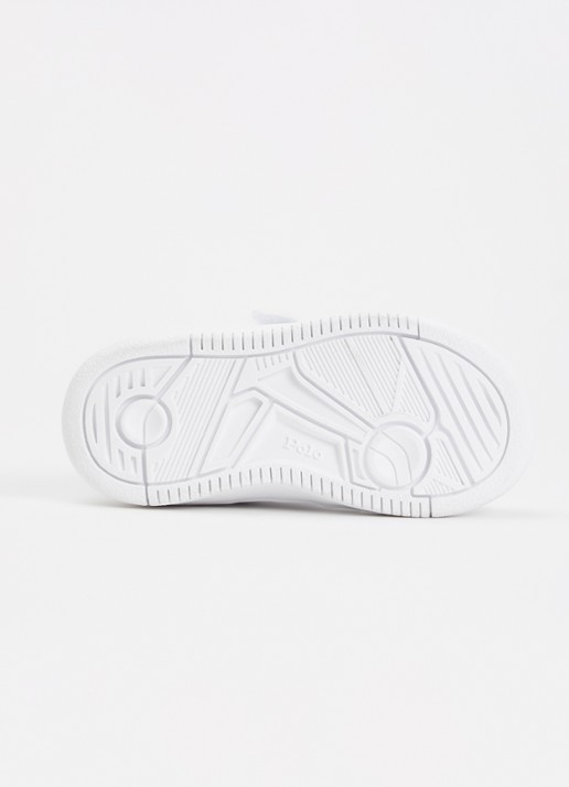 Ralph Lauren Masters Court sneaker met logo - detail wit
