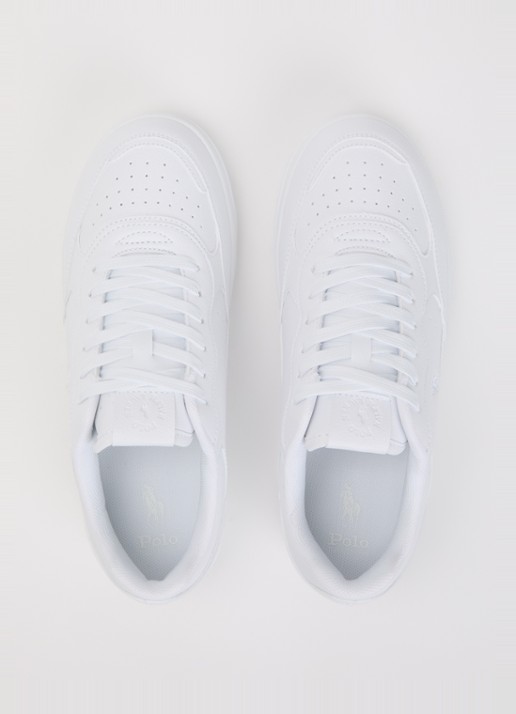 Ralph Lauren Masters Court sneaker van leer  - detail 2 wit