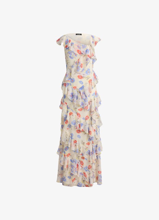 Ralph Lauren Maxi jurk met bloemenprint en ruches