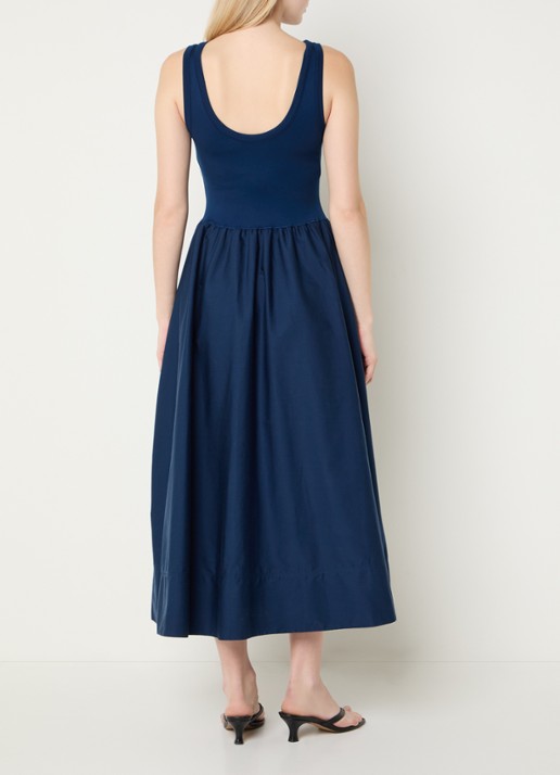 Ralph Lauren Maxi jurk met steekzakken - achterkant 4 royalblauw