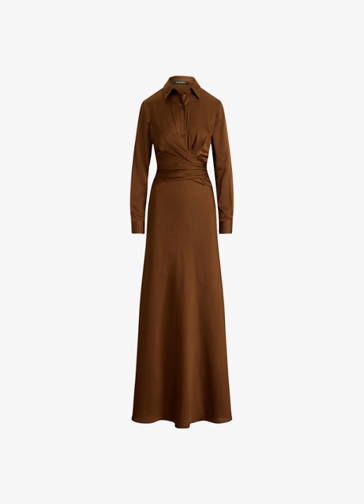 Ralph Lauren Maxi tuniekjurk met plooidetail