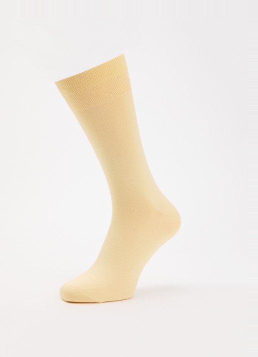 Ralph Lauren Mercerized sokken met logoborduring in 3-pack - detail geel