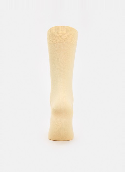 Ralph Lauren Mercerized sokken met logoborduring in 3-pack - voorkant 3 geel