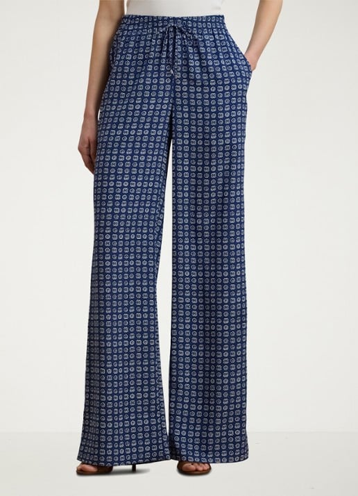 Ralph Lauren Mid waist wide fit broek met print