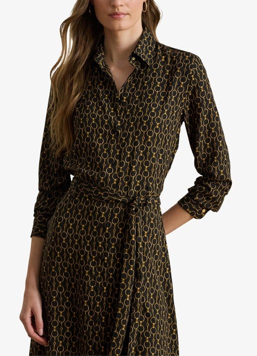 Ralph Lauren Midi blousejurk met print