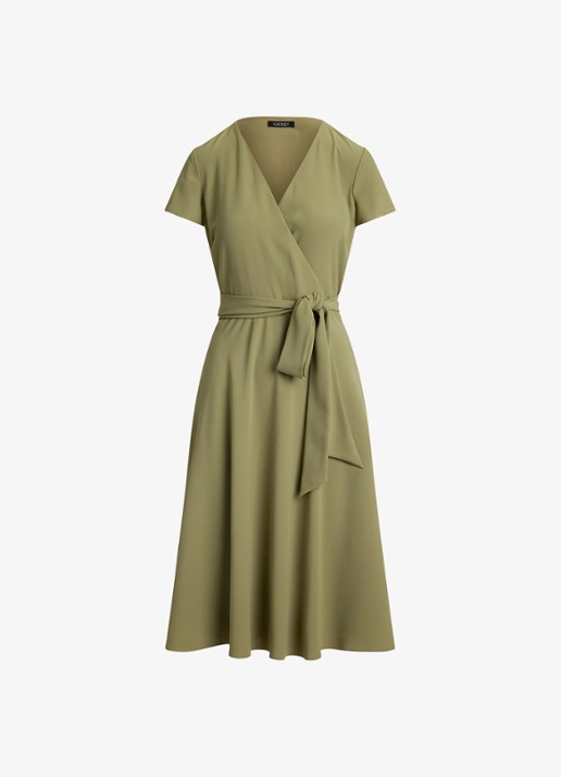 Ralph Lauren Midi wikkeljurk met strikceintuur