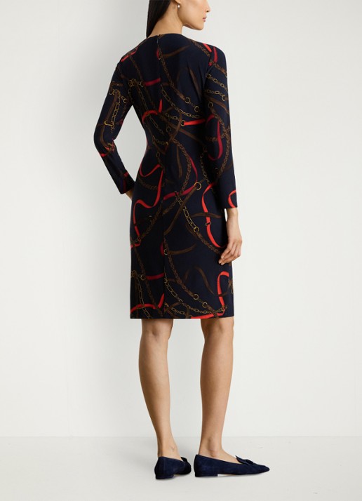 Ralph Lauren Mini jurk met grafische print - achterkant 4 zwart