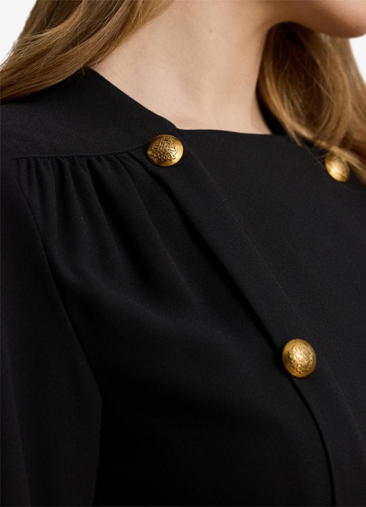 Ralph Lauren Mini tuniekjurk met sierknopen - detail zwart