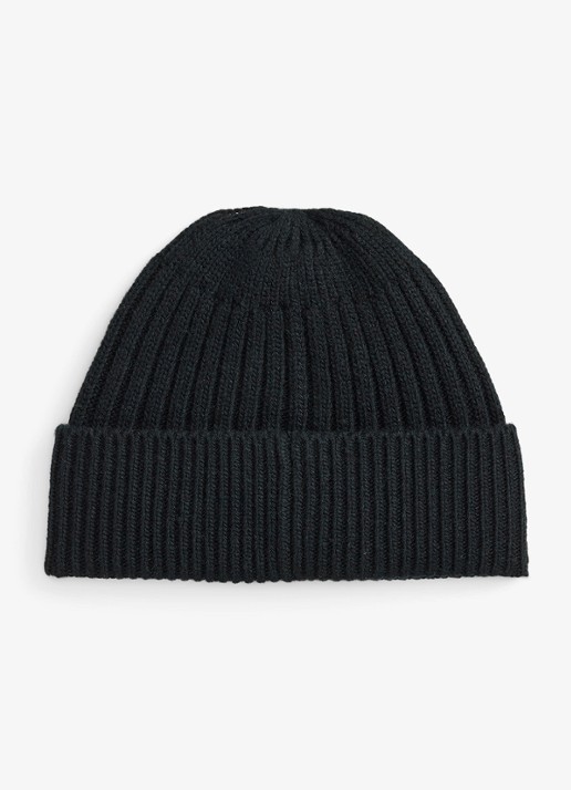 Ralph Lauren Muts met logoborduring - detail polo black / zwart