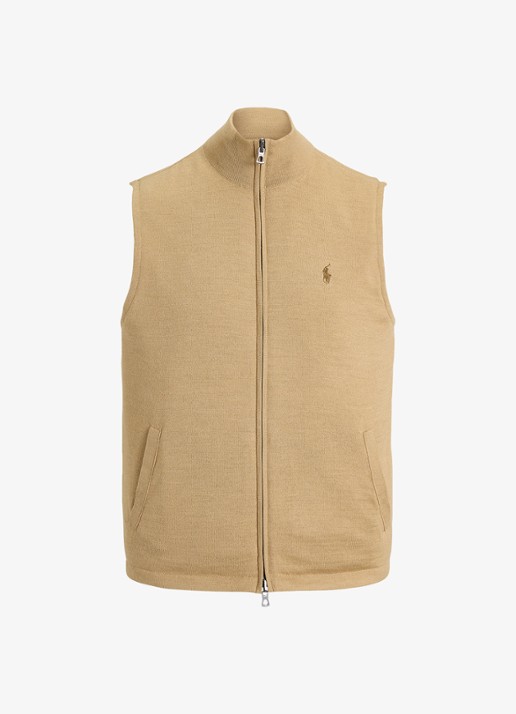 Ralph Lauren Omkeerbare bodywarmer in wolblend - voorkant 3 bruin