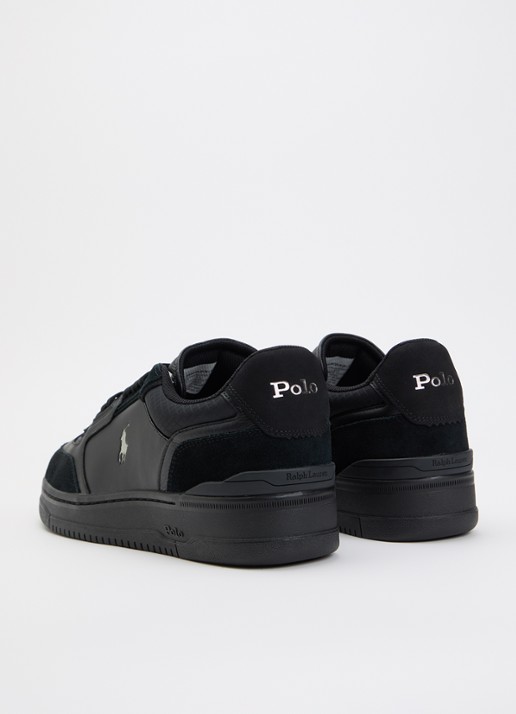 Ralph Lauren Open Masters sneaker van leer met logo - achterkant 2 zwart