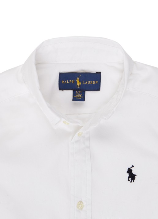 Ralph Lauren Overhemd met logoborduring - detail 4 wit