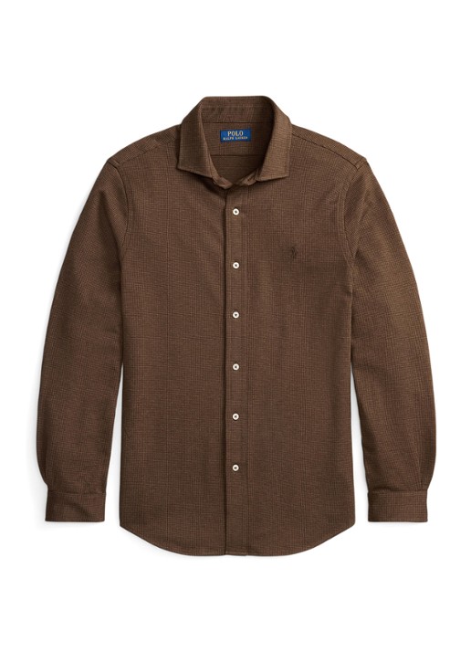 Ralph Lauren Overhemd met logoborduring - voorkant 4 bruin