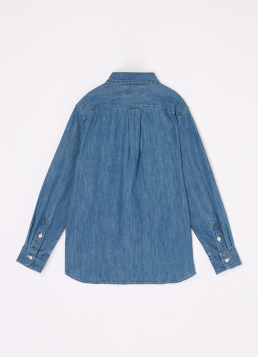 Ralph Lauren Overhemd van chambray - achterkant 3 indigo