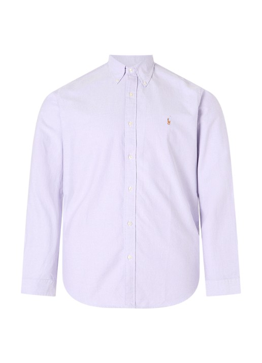 Ralph Lauren Oxford custom fit overhemd met button down kraag - voorkant 3 thistle / paars
