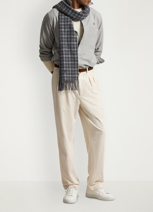 Ralph Lauren Oxford custom fit overhemd met gemêleerd dessin