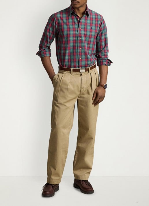Ralph Lauren Oxford custom fit overhemd met ruitdessin