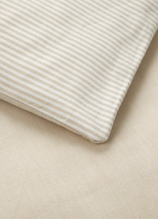Ralph Lauren Oxford dekbedovertrek van katoen perkal 200 TC - exclusief kussenslopen - achterkant beige