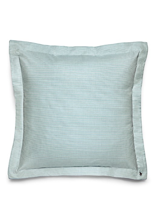 Ralph Lauren Oxford Ruffle kussensloop van katoen perkal - voorkant mint