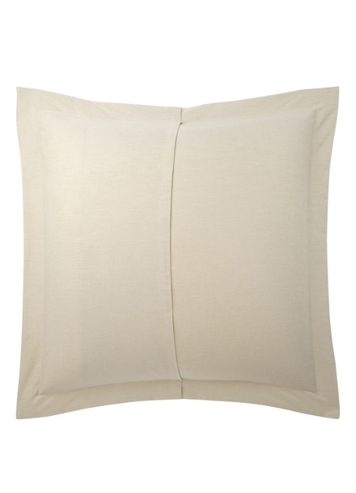 Ralph Lauren Oxford Ruffle kussensloop van katoen perkal - achterkant beige