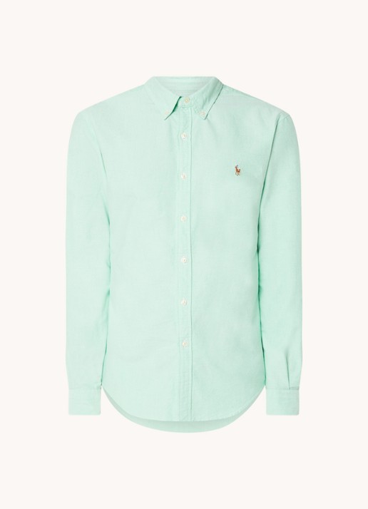 Ralph Lauren Oxford slim fit overhemd met button down kraag - voorkant 3 mint