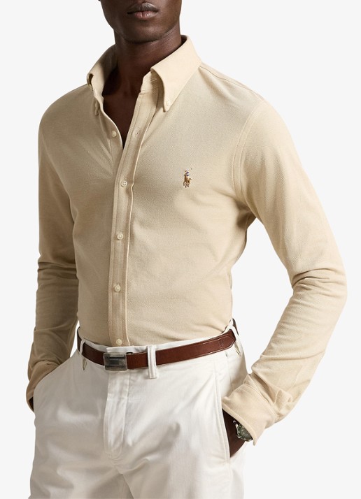 Ralph Lauren Oxford slim fit overhemd met logo