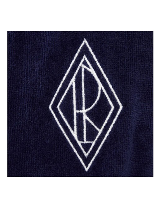 Ralph Lauren Park Row badjas van katoen - voorkant 2 donkerblauw