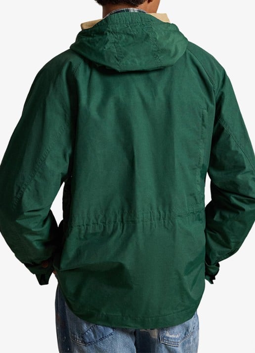 Ralph Lauren Parka met trekkoord en opgestikte zakken - achterkant 5 vintage pine-370s / groen