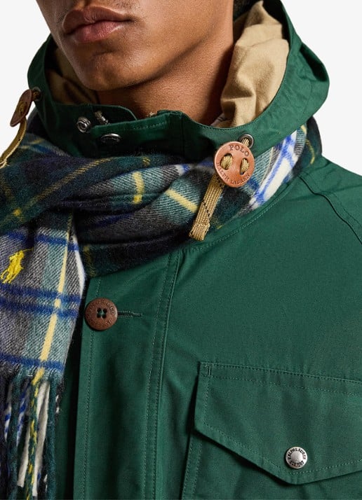 Ralph Lauren Parka met trekkoord en opgestikte zakken - detail 2 vintage pine-370s / groen
