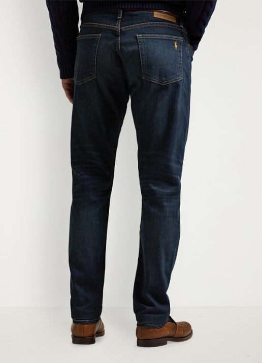 Ralph Lauren Parkside tapered jeans met stretch - achterkant murphy stretch / indigo