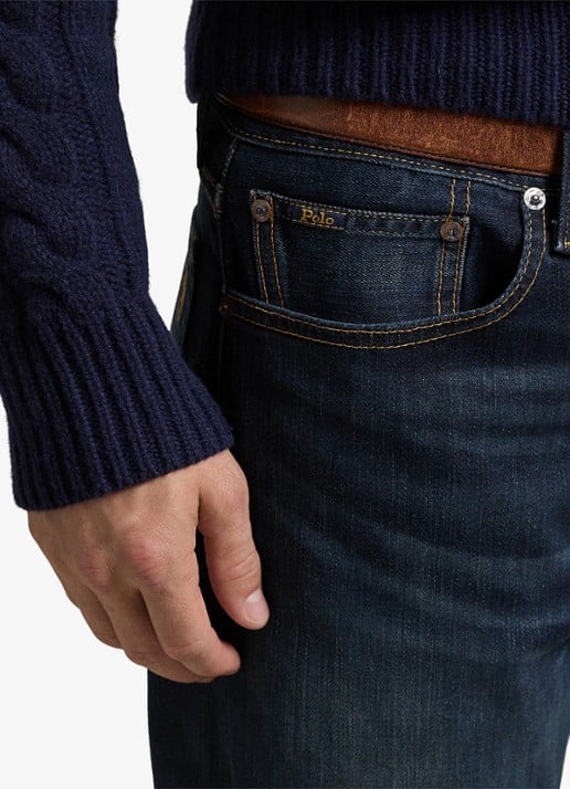 Ralph Lauren Parkside tapered jeans met stretch - detail 5 murphy stretch / indigo