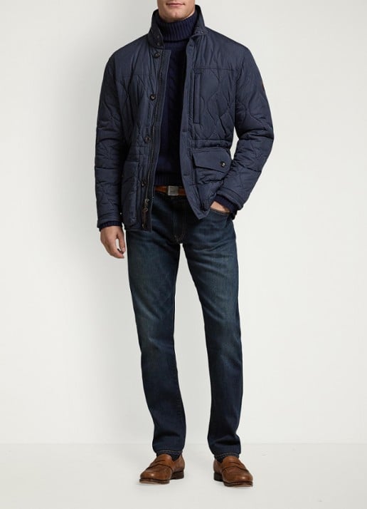 Ralph Lauren Parkside tapered jeans met stretch - voorkant 3 murphy stretch / indigo