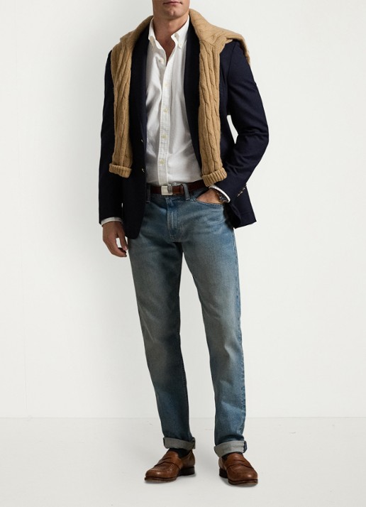 Ralph Lauren Parkside tapered jeans met stretch - voorkant 2 dixon stretch-2wjh