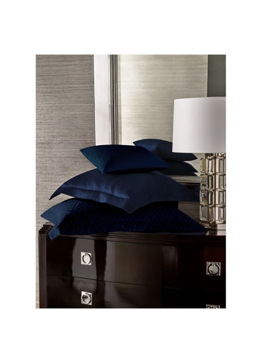 Ralph Lauren Penthouse dekbedovertrek van katoensatijn 300TC - exclusief kussenslopen - detail 5 donkerblauw