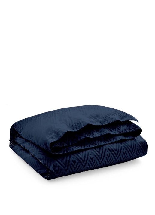 Ralph Lauren Penthouse dekbedovertrek van katoensatijn 300TC - exclusief kussenslopen - voorkant 4 donkerblauw
