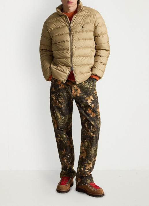 Ralph Lauren Performance gewatteerde jas met ritszakken - detail 2 rl khaki  / khaki